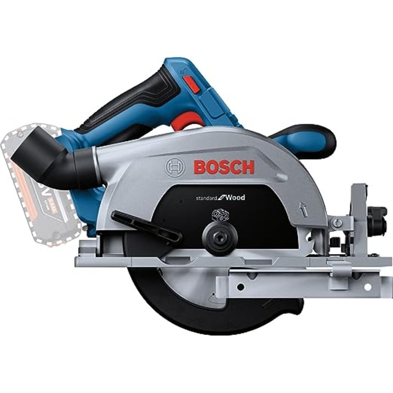 Bosch Gks 185-Li Cordless Circular Saw, Blade 165 Mm, 5,000 Rpm, Brushless Motor, Brake System, 2.8 Kg + 1 Bosch Saw Blade (Solo Tool - 18V Batteries & Charger Sold Separately)