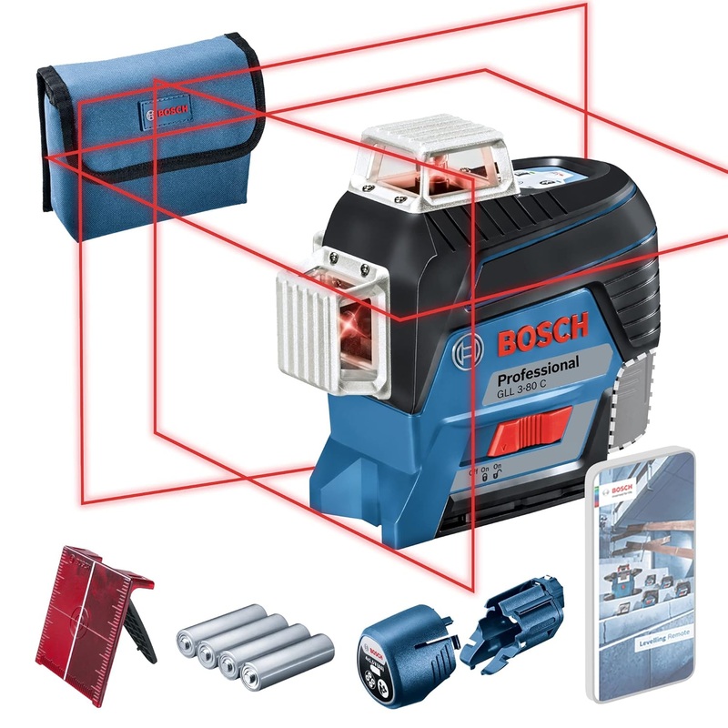 Bosch GLL 3-80 CG 540nm Laser Colour Green 3 Line Line laser