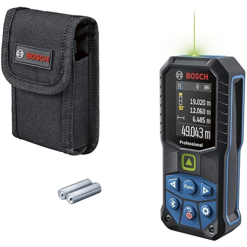 Bosch GLM 50-27 CG Bluetooth Enabled 50M Range Laser Distance Meter with Color Backlit Display