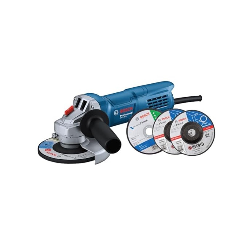 BOSCH Professional GWS 800 with 2 Cutting Wheels & 1 Grinding Wheel Corded Electric Angle Grinder