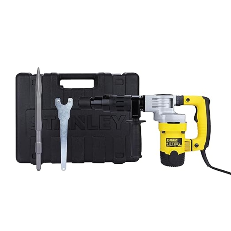 STANLEY STHM5KH 1010W 5Kg Corded Hex Chipping Hammer (Yellow and Black)