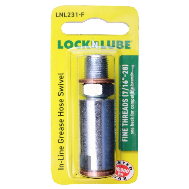LOCKNLUBE Fine Threads (7/1628) Grease Hose Swivel