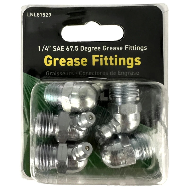 LOCKNLUBE Grease Fittings - 1/4" NPT 67.5 Degree Grease Fittings