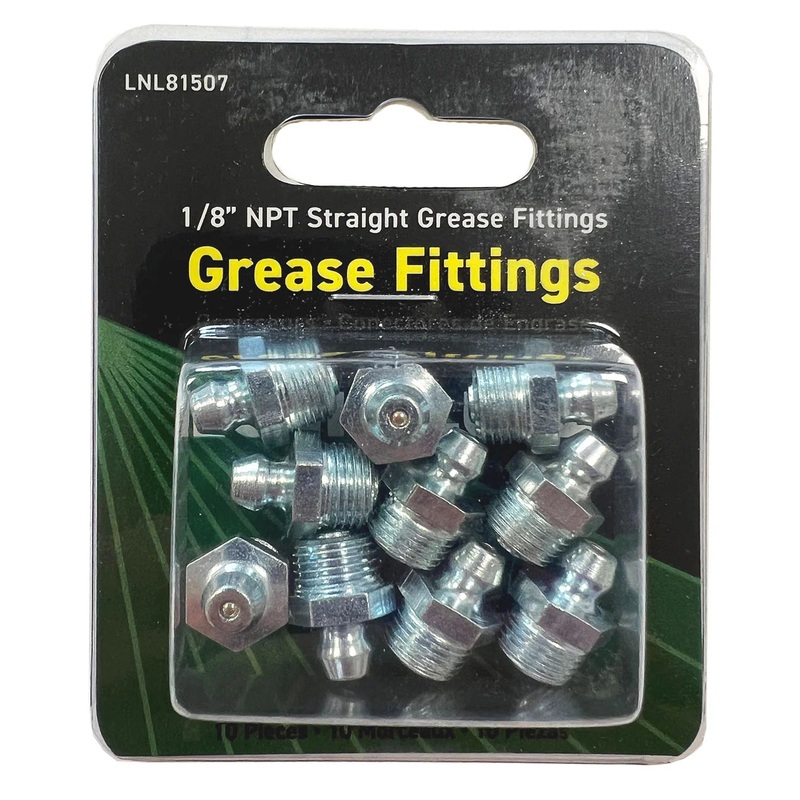 LOCKNLUBE Grease Fittings - 1/8" NPT Straight, 10-PACK