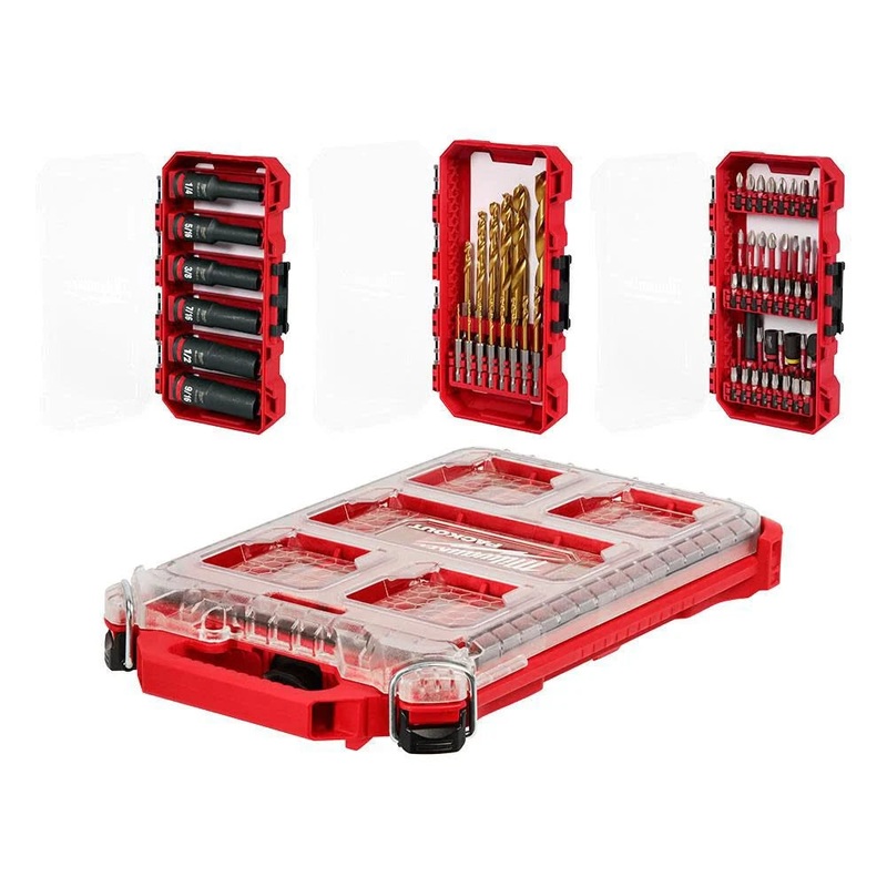 MILWAUKEE 60 PC. SHOCKWAVE Impact Duty Drill, Drive, & Fasten PACKOUT Set