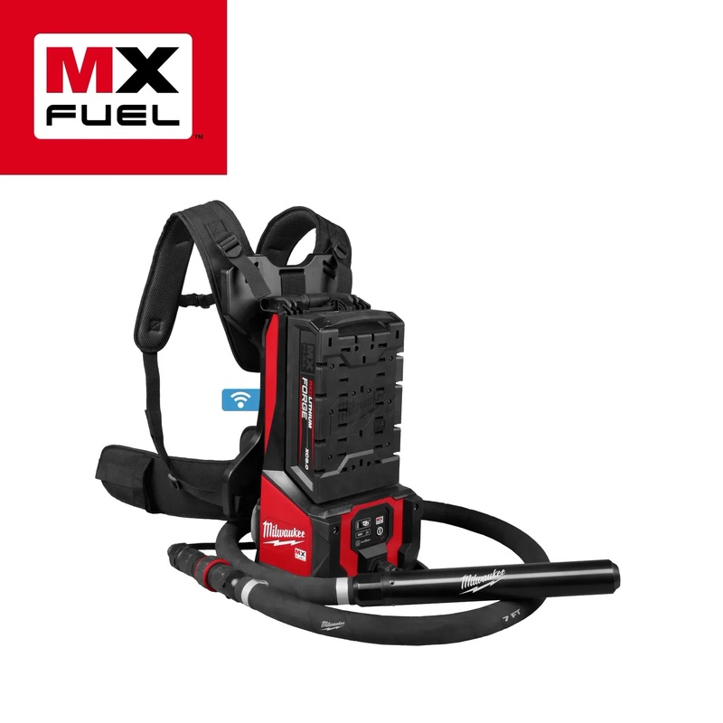 MILWAUKEE MX FUEL Backpack High Cycle Concrete Vibrator Kit w/ 7' Whip / 1.75" Head