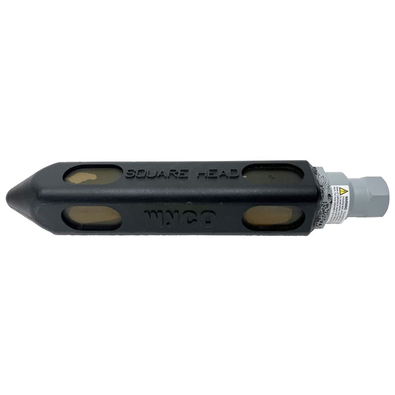 WYCO 2-3/8" Polyurethane Coated Square Vibrator Head
