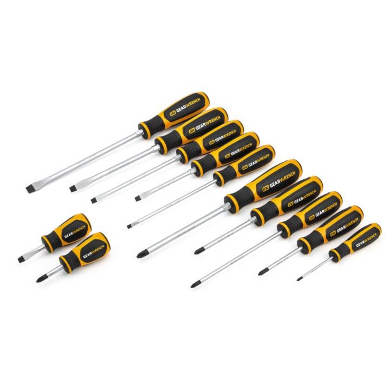 GEARWRENCH 12 PC. Phillips/Slotted Dual Material Screwdriver Set
