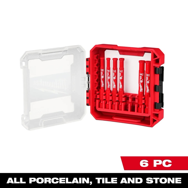 MILWAUKEE 6 PC. DIAMOND MAX Diamond Grit Hole Saw Set