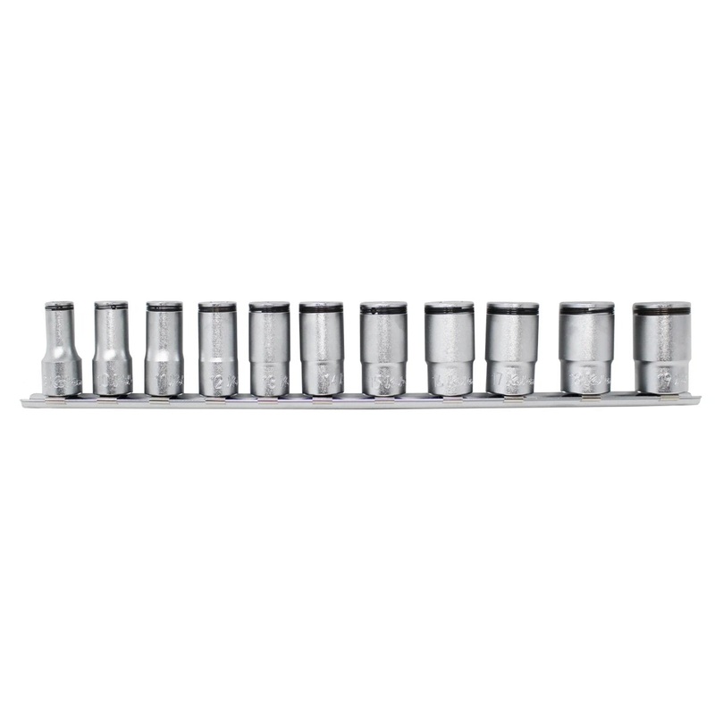 Ko-ken RS3350X/11 3/8 Sq. Dr. Semi-Deep Socket set 8-19mm Nut Grip 11 pieces
