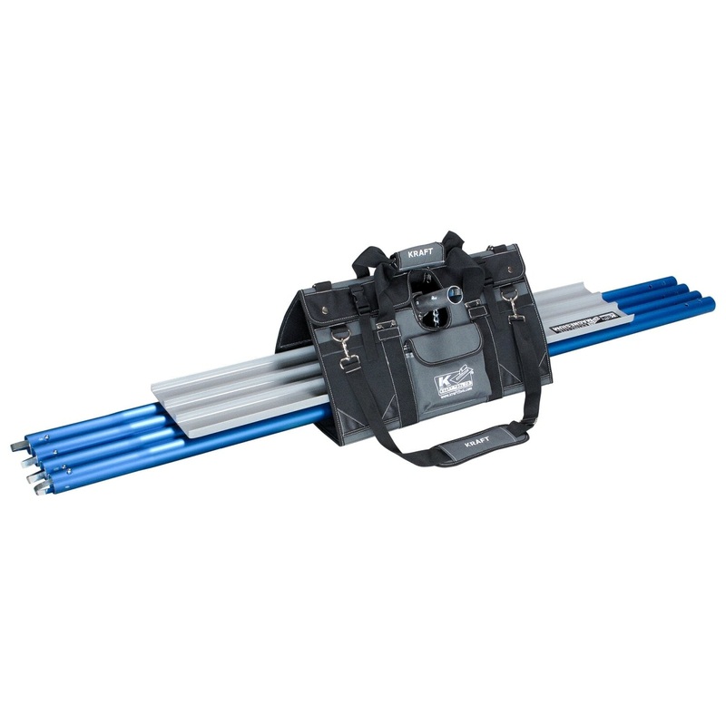Kraft Tool CC1004 EZY-Tote Tool Carrier with 48" Square End Bull Float, Knucklehead II Bracket, and (4) 6 Ft. 1-3/8" Button Handles