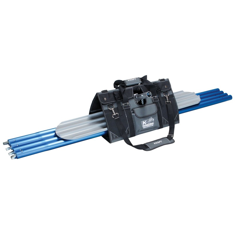 Kraft Tool CC1011 EZY-Tote Tool Carrier with 48" Round End Bull Float, Knucklehead II Bracket, and (4) 6 Ft. 1-3/4" Button Handles