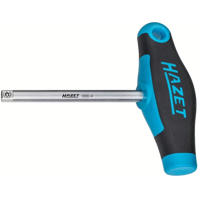 Hazet 866-4 1/4 inch (6.3 mm) square  solid Spin type speeder with T-handle