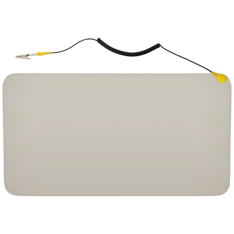 22" x 11" Anti-static Work Mat with Alligator Clip Grounding Cord, Keyboard Size