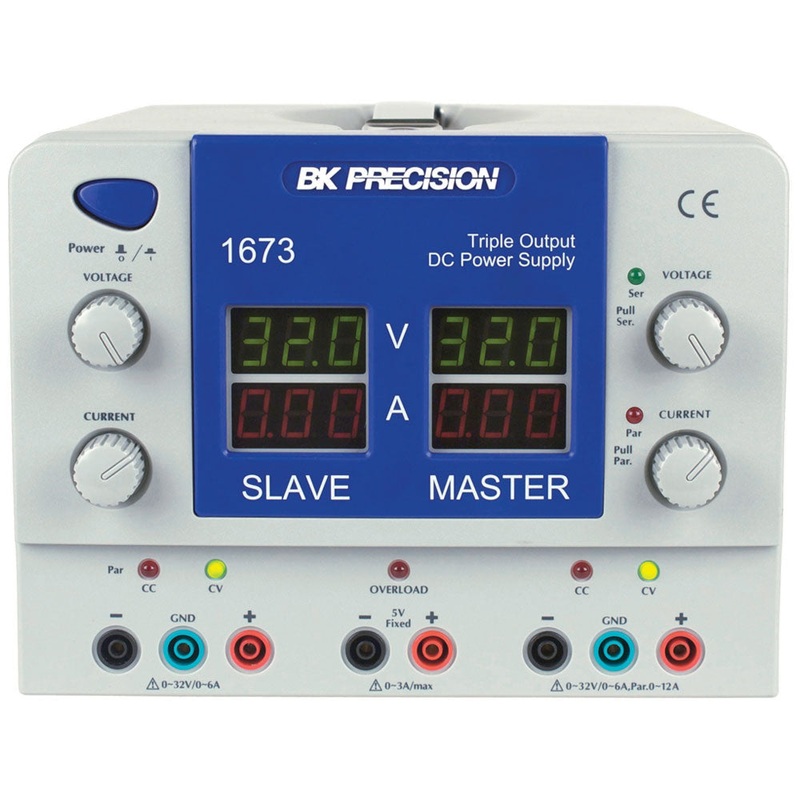 BK Precision Quad Display Triple Output DC Power Supplies Model 1673