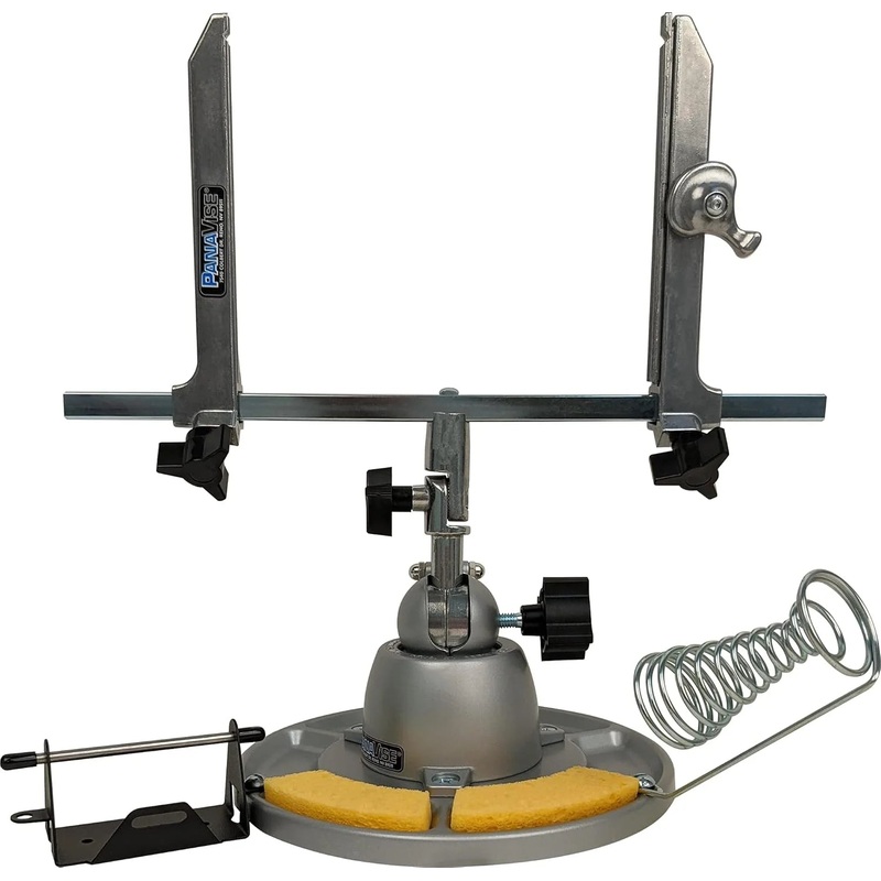PanaVise Electronic Work Center with Base, Circuit Board Holder, Parts Tray, and Soldering Iron / Solder Spool Holder (324)