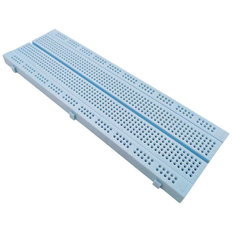 Premium Solderless Breadboard, 830 Tie Points, High Temperature, 6.5" x 2.14", Light Blue Color