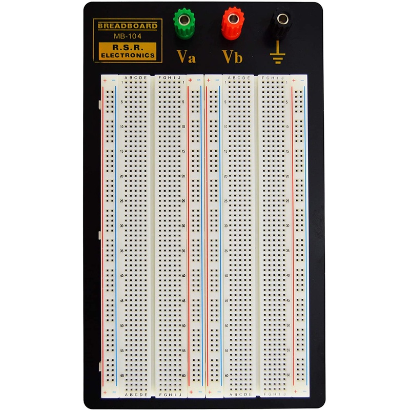Premium Solderless Breadboard with Metal Backplate - 1660 Tie Points, 3 Binding Posts