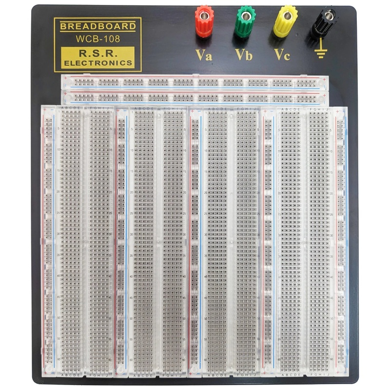 Premium Solderless Clear Breadboard with 3,220 Tie Points, 4 Binding Posts, 10.2" x 9.4"