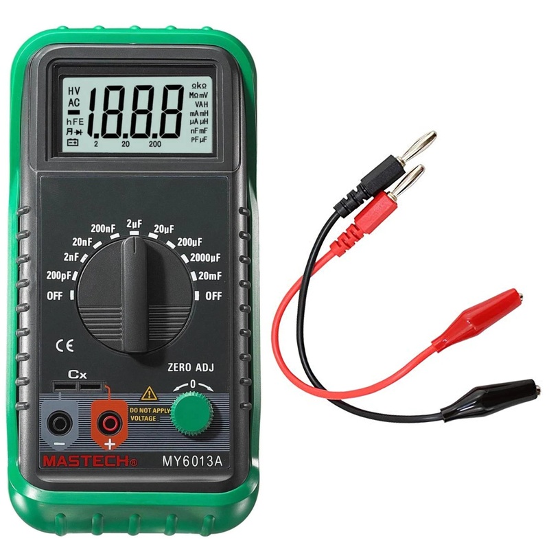 3 Digit LCD Display Capacitance Meter, 9 Ranges from 200pF to 20mF