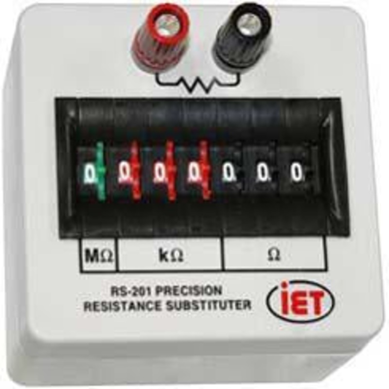 IET Labs Resistance Substitution Box, Model RS-201, 0.1% Accuracy, Size: 3.2" x 3.1" x 2.2"