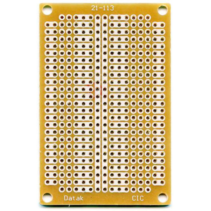 Mini Breadboard for Prototyping with ICs, 2.8" x 1.8", 417 Holes (Model PB-18)