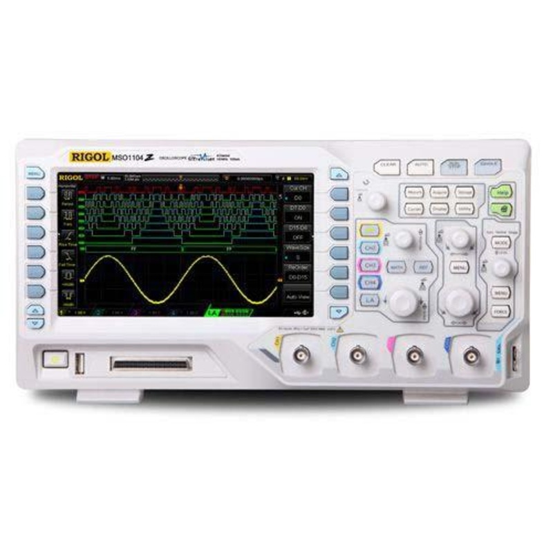 Rigol DS1104Z 100 MHz Digital Oscilloscope (4ch) w/ Logic Analyzer (16bit) and 25MHz Function Arbitrary Generator and RPL1116 Logic Probe