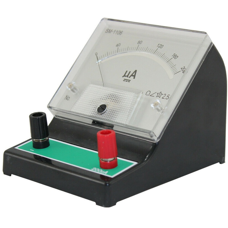 RSR Analog Ammeter DC 0-200uA Meter Movement - Measures DC Current in a DC Circuit