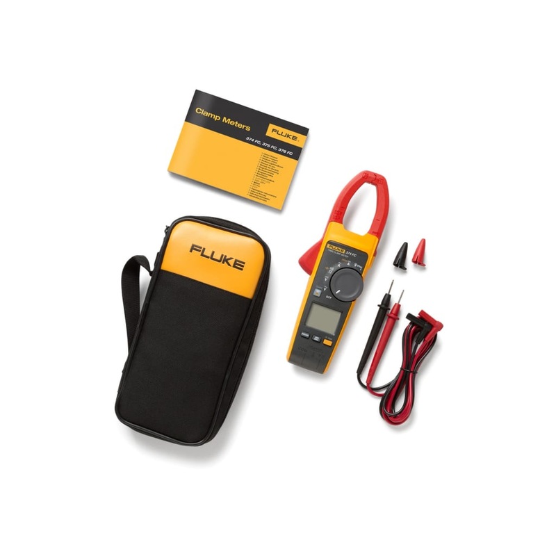 Fluke 374 FC True RMS AC/DC Clamp Meter, 600 A, 1000 V