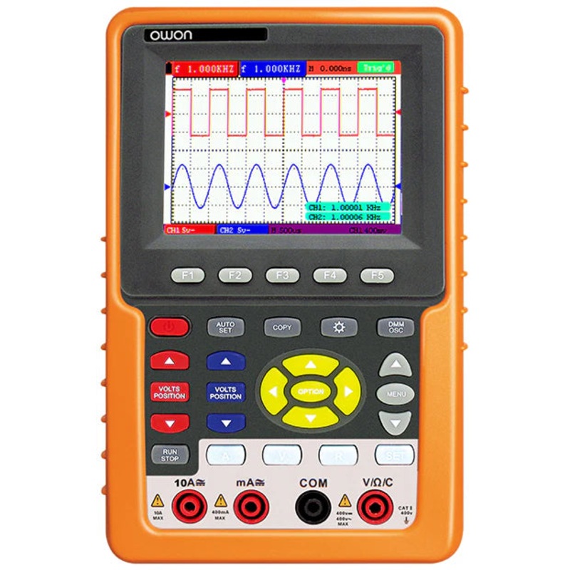 Owon Handheld Digital Storage Oscilloscope and Digital Multimeter, 20MHz, 2 Channels, 100MS/s Sample Rate (HDS1022M-N)