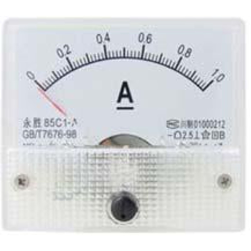 RSR Meter Movements, Panel Mount Ammeter 0-1A DC Amp Meter