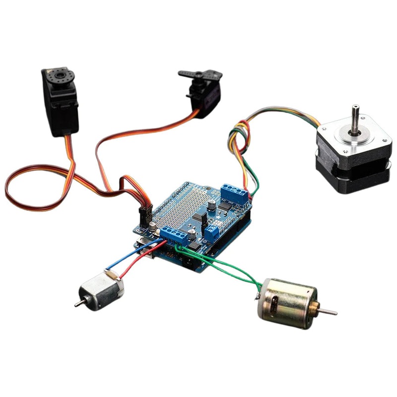 Adafruit Motor/Stepper/Servo Shield for Arduino Kit (Motors not included)
