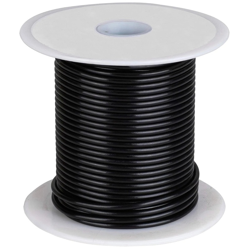 100 Feet Black 16 Gauge Stranded Hook-Up Wire, Copper, PVC Insulation (Shade May Vary), 300 Volts