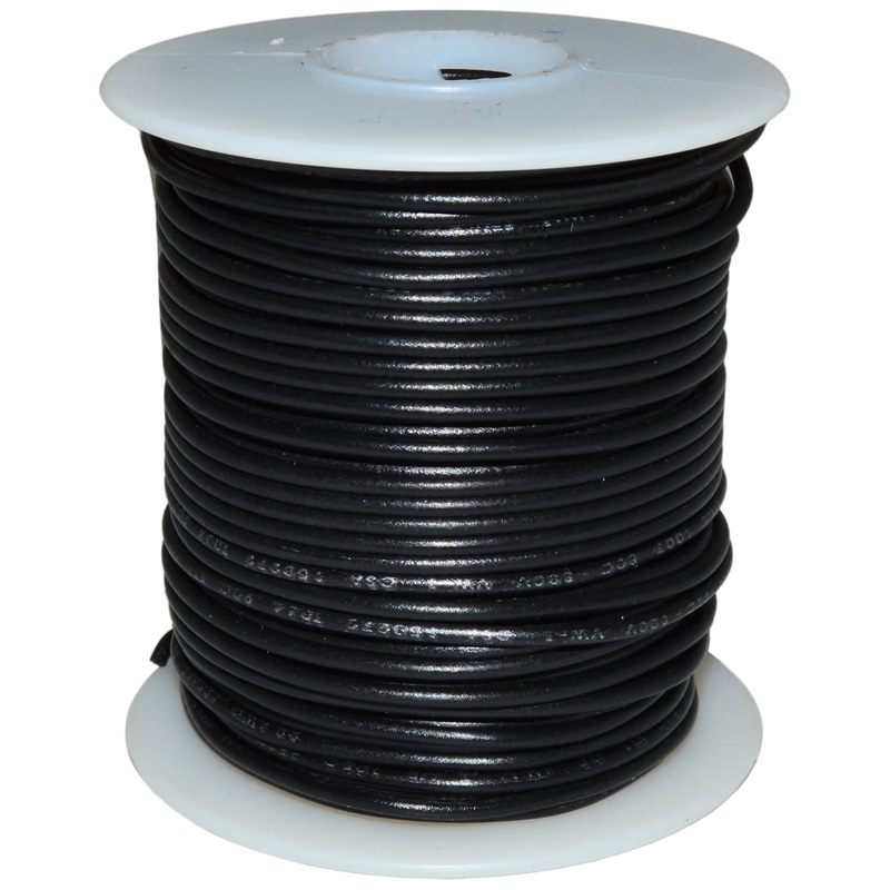 100 Feet Black 22 Gauge Stranded Hook-Up Wire, Tinned Copper, PVC Insulation (Shade May Vary)