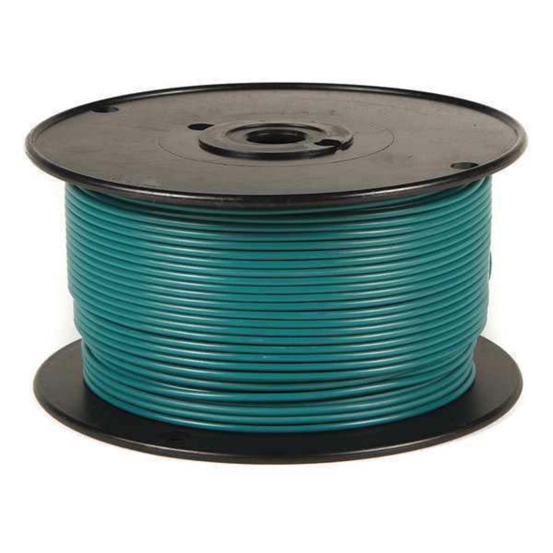 18 Gauge Test Lead Wire, Rubber Insulated Beldon (Green, 1000 Feet)