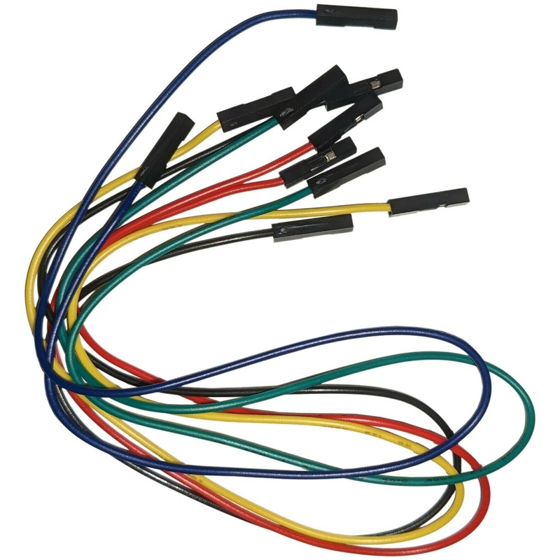 5 Piece Set 12" Female to Female Reinforced Jumper Wires (Assortment of Colors)