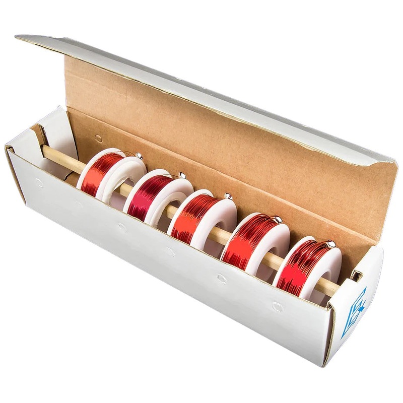 Assorted Gauges Magnet Wire Kit - Enamel Coated Copper Wire (5 Spools - 22, 24, 28, 30 & 32 AWG)