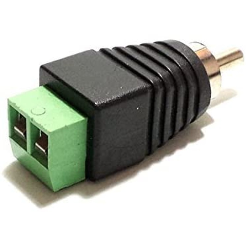 RCA male Plug to Screw Terminal Connector - 5PCS/PK