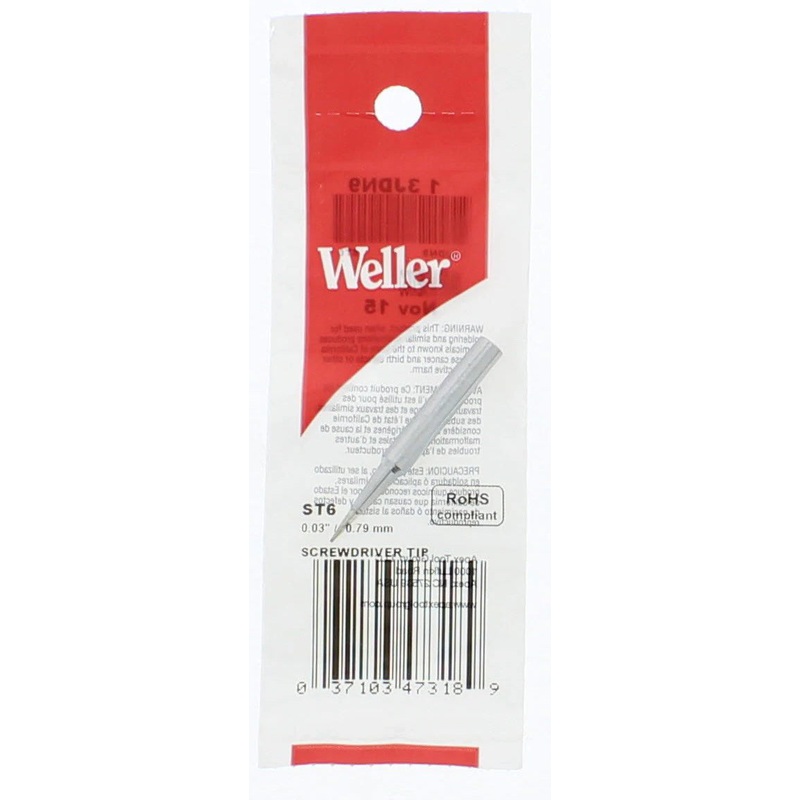 Weller ST6 0.031 in Soldering Screwdriver Tip