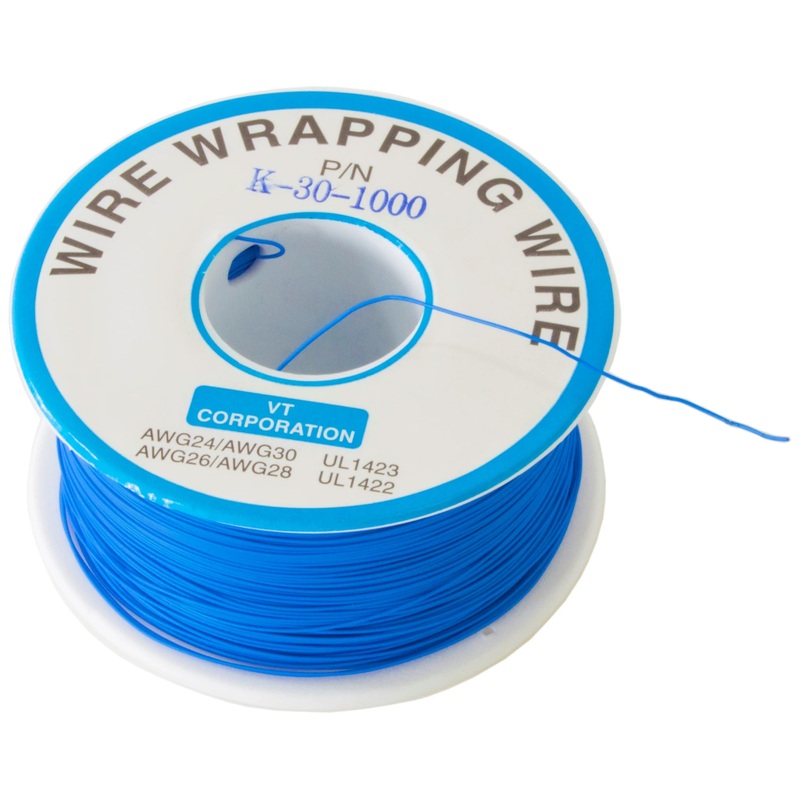 Wire Wrap Solid Kynar Wire 30 Gauge (Blue, 1000 feet)