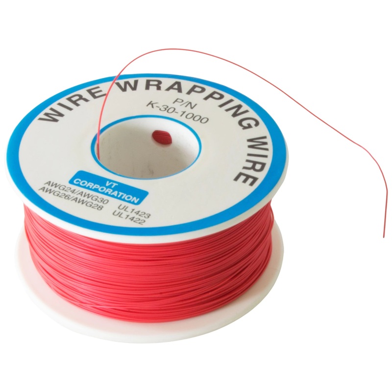 Wire Wrap Solid Kynar Wire 30 Gauge (Red, 1000 feet)