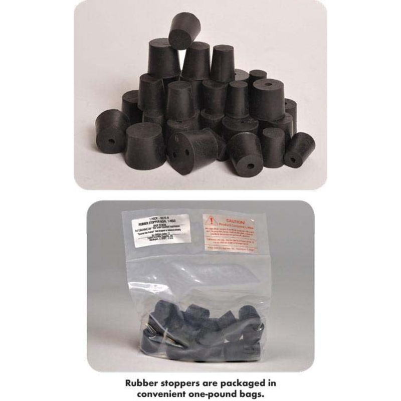 Rubber Stoppers 1 Hole, Size# 2 - 1lb Pack