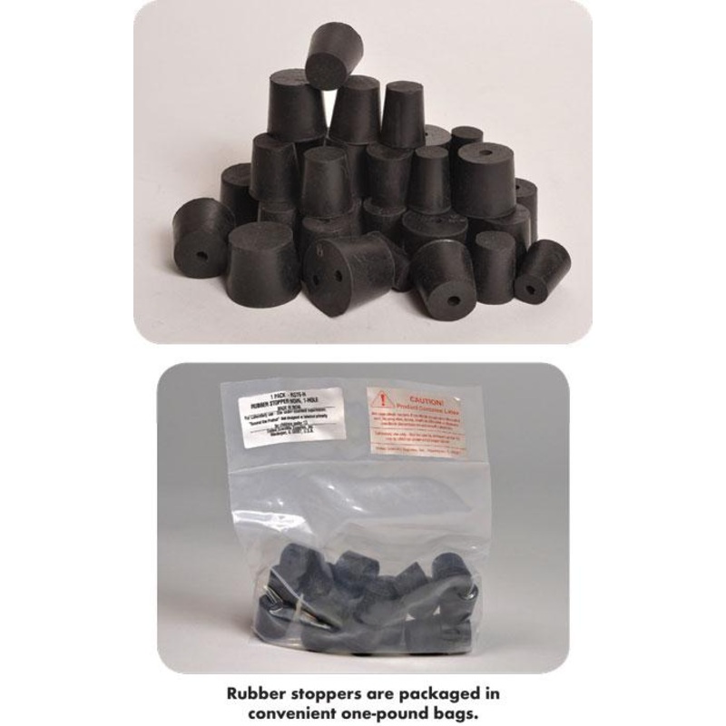 Rubber Stoppers 1 Hole, Size# 4 - 1lb Pack