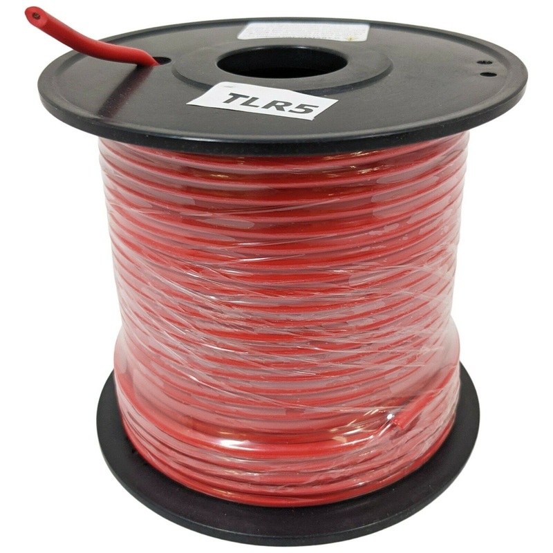 100 Feet 18 Gauge Flexible Test Lead Wire, Rubber Insulated, Red