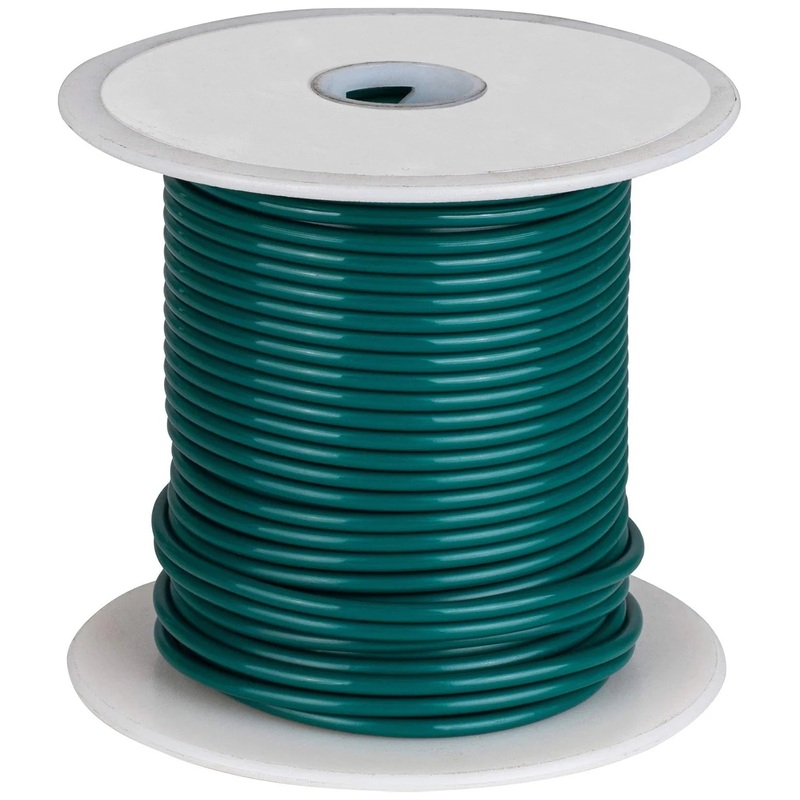 100 Feet Green 16 Gauge Stranded Hook-Up Wire, Copper, PVC Insulation (Shade May Vary), 300 Volts