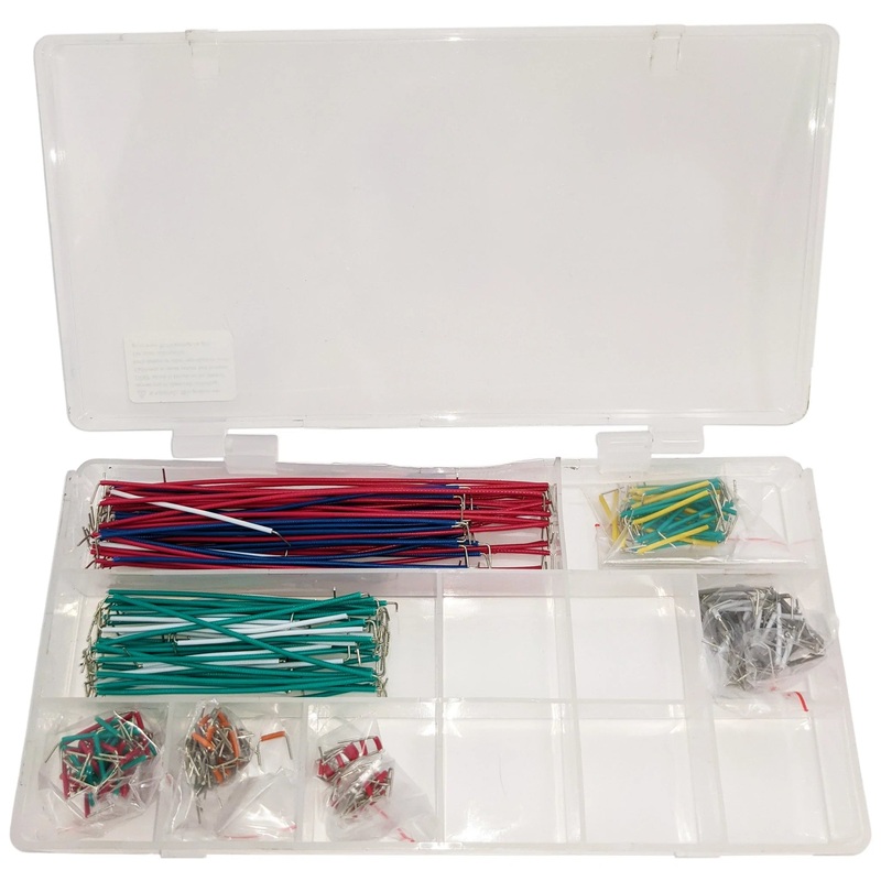 350 Piece Breadboard Jumper Wire Kit with Plastic Storage Case, Assorted Lengths and Colors