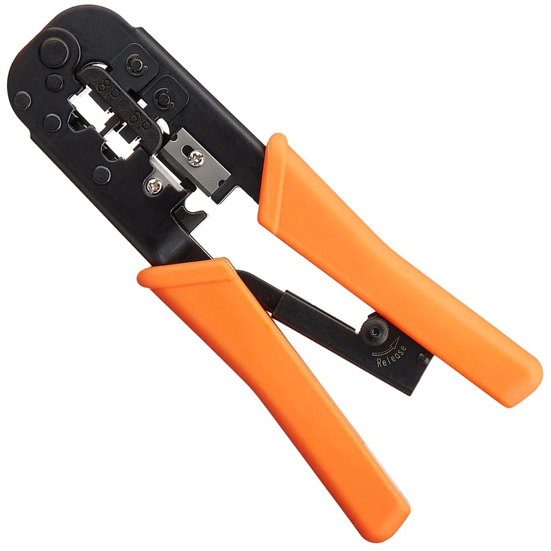Crimping Tool For Modular Plugs RJ11-12 (6P 6C) and RJ45 (8P 8C) Ratchet