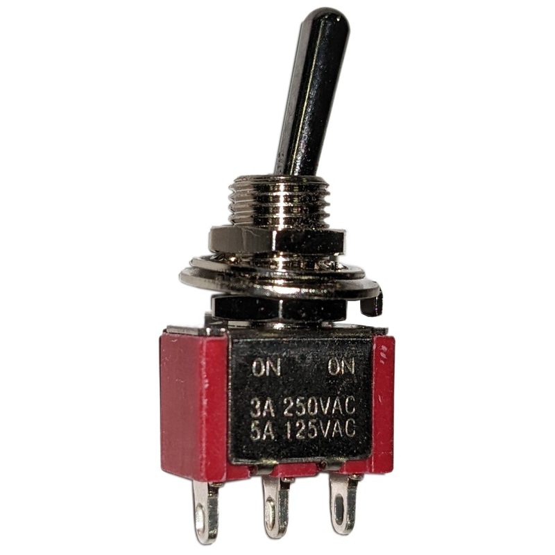 Miniature Toggle Switch - SPDT - On-Off-On - Solder Lug