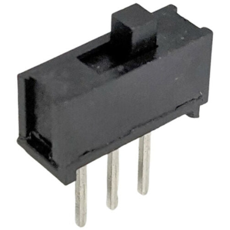 Slide Switch Mini SPDT - Fits on Breadboard (0.1" Lead Spacing), Plastic Body