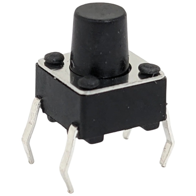 6mm Square Tact Momentary Switch, 3.5mm Button Height, Breadboard Friendly